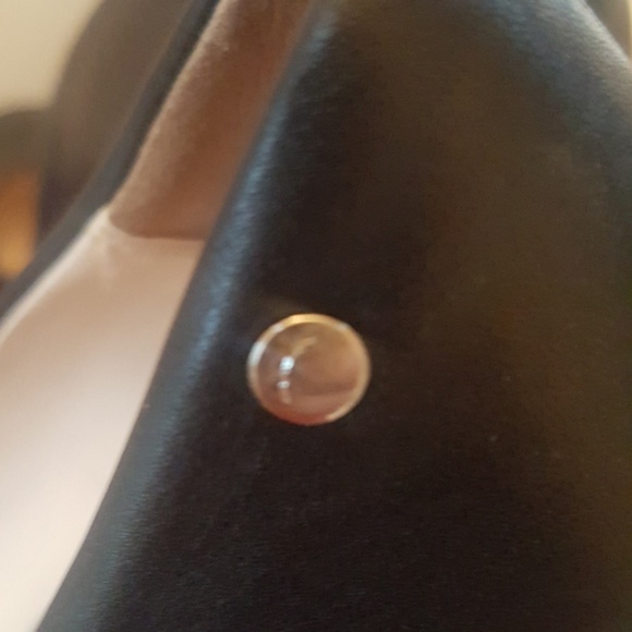 Black Leather Coach Alexa 8 Round Toed Pumps - Picture 6 of 6